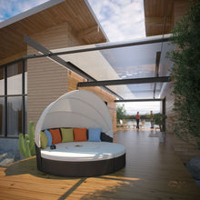Load image into Gallery viewer, Quest Outdoor Patio Wicker Rattan Canopy Sectional Daybed by Modway
