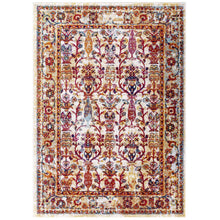 Load image into Gallery viewer, Entourage Jessa Distressed Vintage Floral Lattice 8x10 Area Rug by Modway

