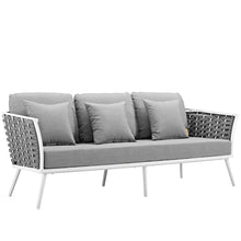 Load image into Gallery viewer, Stance 3 Piece Outdoor Patio Aluminum Sectional Sofa Set by Modway
