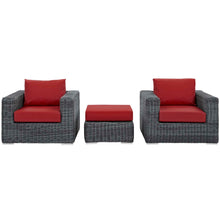 Load image into Gallery viewer, Summon 3 Piece Outdoor Patio Sunbrella¨ Sectional Set by Modway
