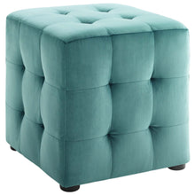 Load image into Gallery viewer, Contour Tufted Cube Performance Velvet Ottoman by Modway
