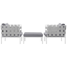 Load image into Gallery viewer, Harmony 3 Piece Outdoor Patio Aluminum Sectional Sofa Set by Modway
