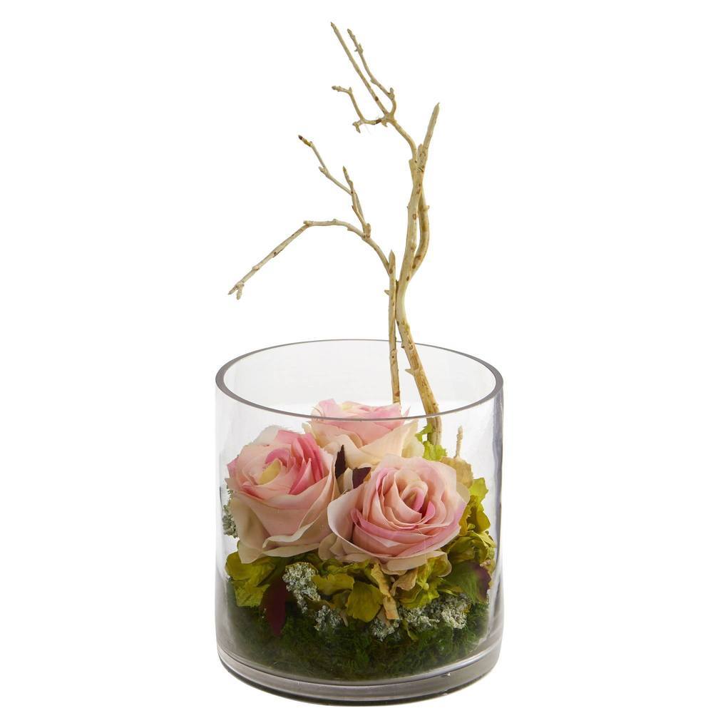 Roses & Hydrangeas Artificial Arrangement