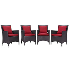 Load image into Gallery viewer, Convene 4 Piece Outdoor Patio Dining Set by Modway
