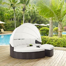 Load image into Gallery viewer, Quest Outdoor Patio Wicker Rattan Canopy Sectional Daybed by Modway
