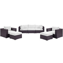 Load image into Gallery viewer, Convene 7 Piece Outdoor Patio Sectional Set by Modway
