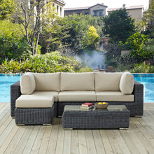 Load image into Gallery viewer, Summon 5 Piece Outdoor Patio Sunbrella¨ Sectional Set by Modway
