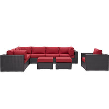 Load image into Gallery viewer, Convene 9 Piece Outdoor Patio Sectional Set by Modway
