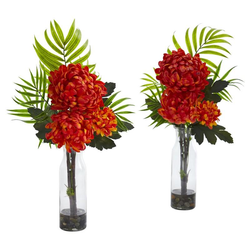 Tropical Mum Artificial Arrangement (Set of 2)