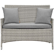 Load image into Gallery viewer, Bridge 4 Piece Outdoor Patio Patio Conversation Set with Pillow Set by Modway
