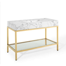 Load image into Gallery viewer, Kingsley 50&quot; Gold Stainless Steel Bathroom Vanity by Modway
