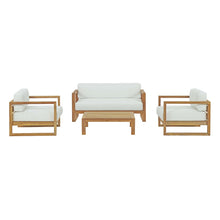 Load image into Gallery viewer, Upland 4 Piece Outdoor Patio Teak Set by Modway
