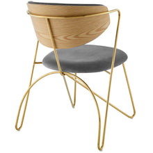 Load image into Gallery viewer, Prevail Gold Stainless Steel Dining and Accent Performance Velvet Chair by Modway
