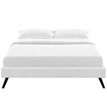 Load image into Gallery viewer, Loryn Vinyl Queen Bed Frame with Round Splayed Legs by Modway
