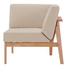 Load image into Gallery viewer, Sedona Outdoor Patio Eucalyptus Wood Sectional Sofa Corner Chair by Modway
