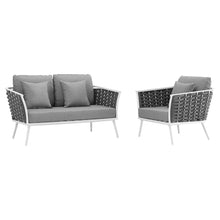 Load image into Gallery viewer, Stance 2 Piece Outdoor Patio Aluminum Sectional Sofa Set by Modway
