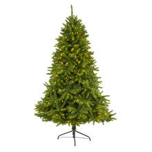 Load image into Gallery viewer, 6' Sierra Spruce 'Natural Look' Artificial Christmas Tree w/ 300 Clear LED Light
