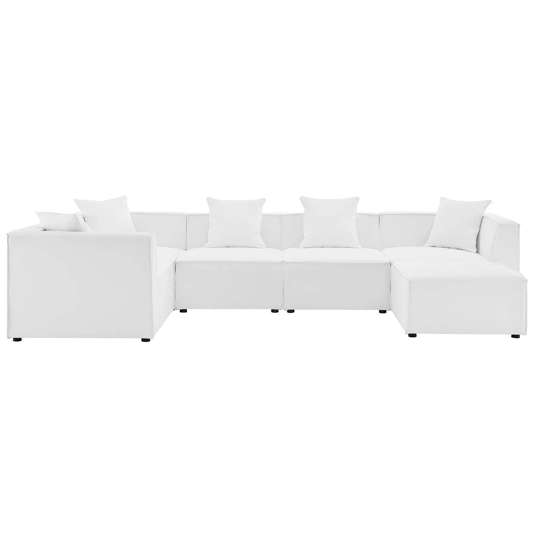 Saybrook 6-Piece Outdoor Patio Upholstered Sectional Sofa by Modway
