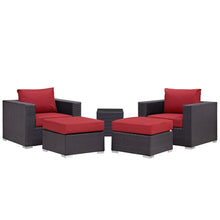 Load image into Gallery viewer, Convene 5 Piece Outdoor Patio Sectional Set by Modway
