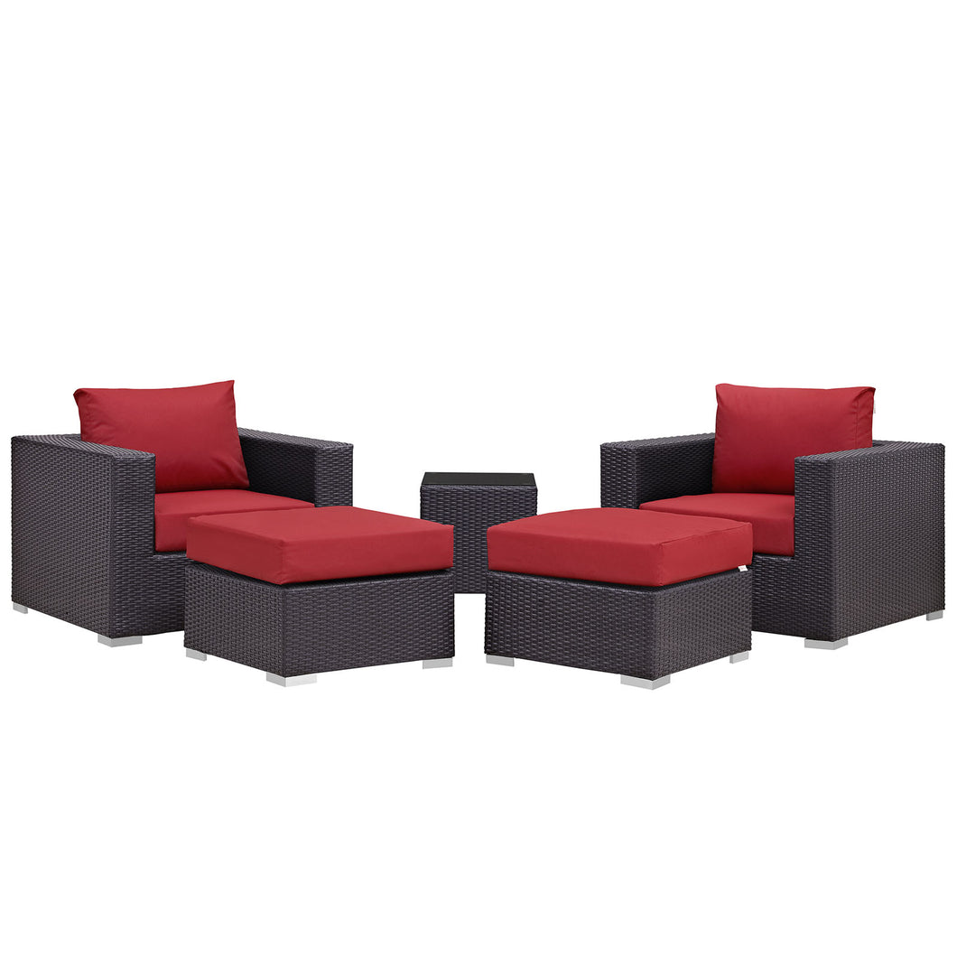 Convene 5 Piece Outdoor Patio Sectional Set by Modway