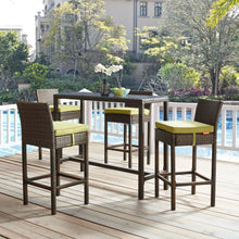 Load image into Gallery viewer, Conduit Outdoor Patio Wicker Rattan Bar Stool Set of 4 by Modway

