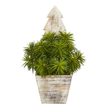 Load image into Gallery viewer, 15&quot; Succulent Artificial Plant in Christmas Tree Planter
