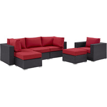 Load image into Gallery viewer, Convene 6 Piece Outdoor Patio Sectional Set by Modway
