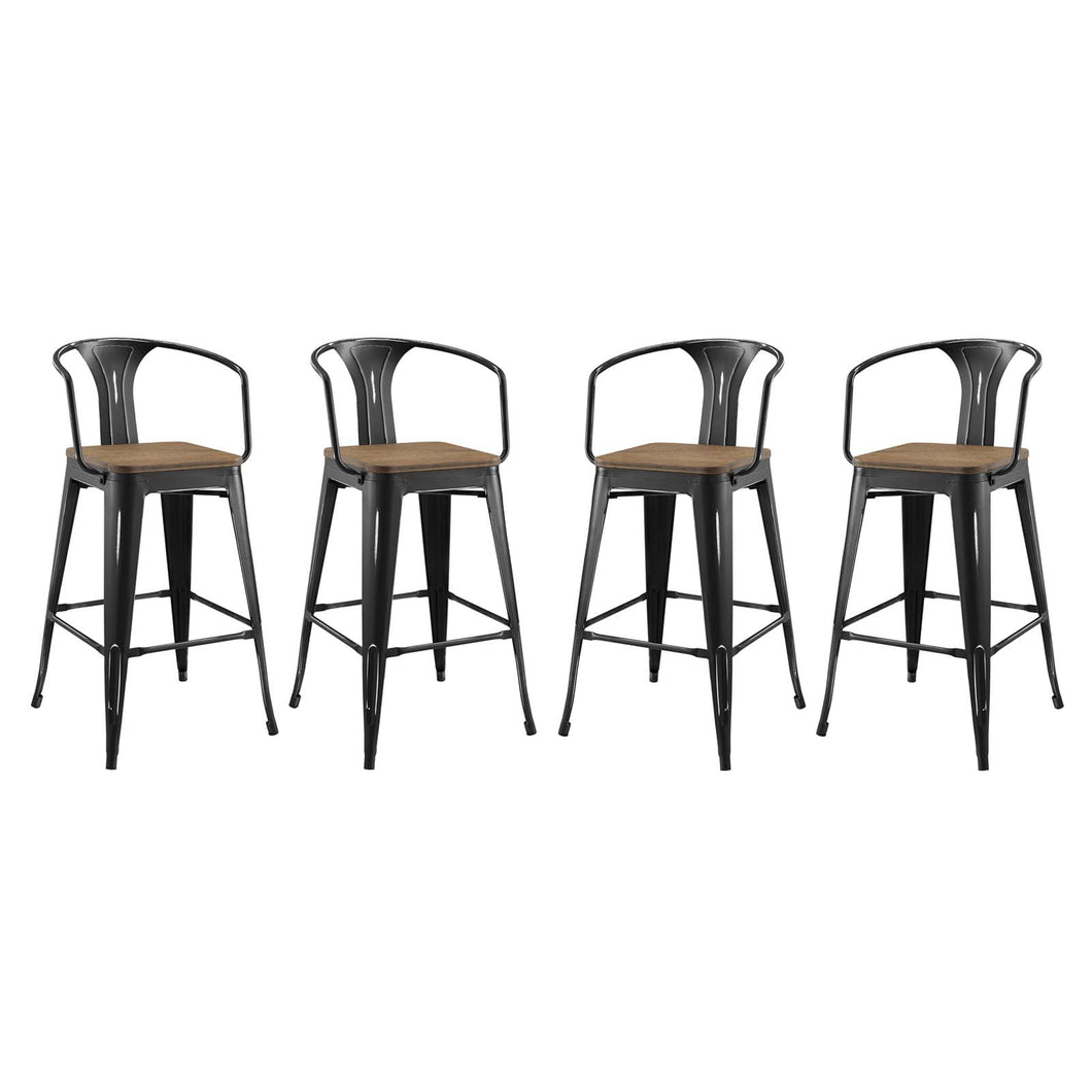 Promenade Bar Stool Set of 4 by Modway