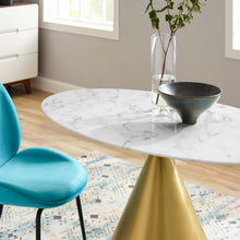 Load image into Gallery viewer, Tupelo 48&quot; Oval Artificial Marble Dining Table by Modway
