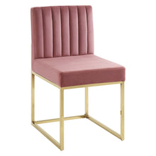 Load image into Gallery viewer, Carriage Channel Tufted Sled Base Performance Velvet Dining Chair
