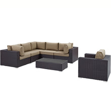 Load image into Gallery viewer, Convene 7 Piece Outdoor Patio Sectional Set by Modway
