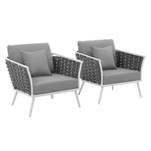 Load image into Gallery viewer, Stance Outdoor Patio Aluminum Armchair Set of 2 by Modway
