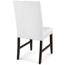 Load image into Gallery viewer, Promulgate Biscuit Tufted Upholstered Faux Leather Dining Side Chair Set of 2 by Modway
