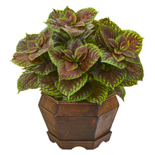 Load image into Gallery viewer, 17&quot; Coleus Artificial Plant in Decorative Planter (Real Touch)
