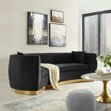 Load image into Gallery viewer, Resolute Curved Performance Velvet Sofa by Modway
