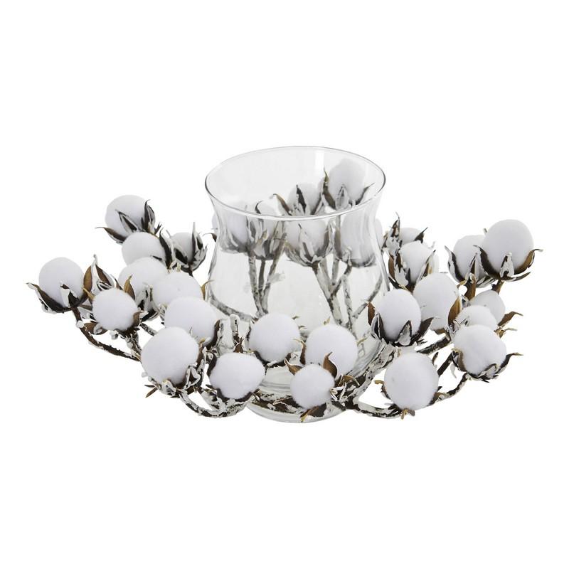 Cotton Artificial Arrangement Candelabrum