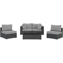 Load image into Gallery viewer, Sojourn 5 Piece Outdoor Patio Sunbrella¨ Sectional Set by Modway
