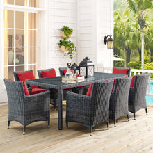 Load image into Gallery viewer, Summon 9 Piece Outdoor Patio Sunbrella¨ Dining Set by Modway
