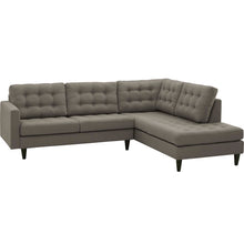 Load image into Gallery viewer, Empress 2 Piece Upholstered Fabric Right Facing Bumper Sectional by Modway
