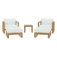 Load image into Gallery viewer, Upland 5 Piece Outdoor Patio Teak Set by Modway
