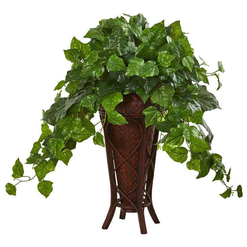 32' London Ivy Artificial Plant in Decorative Planter (Real Touch)