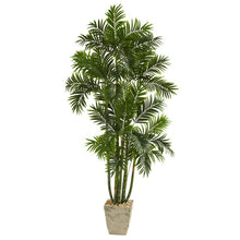 Load image into Gallery viewer, 71&quot; Areca Palm Artificial Tree in Country White Planter
