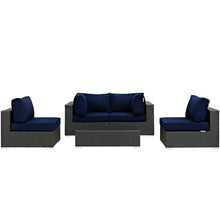 Load image into Gallery viewer, Sojourn 5 Piece Outdoor Patio Sunbrella¨ Sectional Set by Modway
