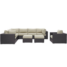 Load image into Gallery viewer, Convene 9 Piece Outdoor Patio Sectional Set by Modway
