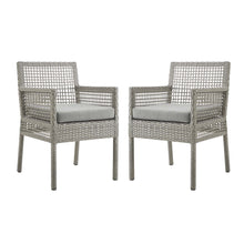 Load image into Gallery viewer, Aura Outdoor Patio Wicker Rattan Dining Armchair Set of 2 by Modway
