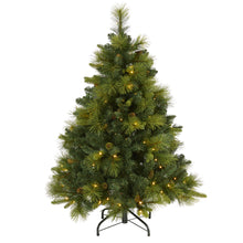 Load image into Gallery viewer, 4&#39; North Carolina Mixed Pine Artificial Christmas Tree w/ 130 Warm White LED

