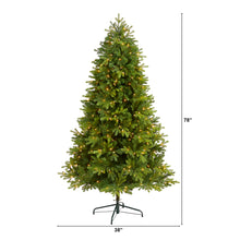 Load image into Gallery viewer, 6.5&#39; Washington Fir Artificial Christmas Tree with 400 Clear Lights
