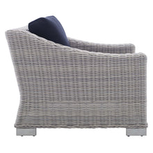 Load image into Gallery viewer, Conway 2-Piece Sunbrella¨ Outdoor Patio Wicker Rattan Armchair and Ottoman Set by Modway
