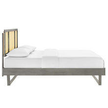 Load image into Gallery viewer, Kelsea Cane and Wood Full Platform Bed With Angular Legs by Modway
