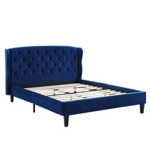 Load image into Gallery viewer, Penelope Tufted Wingback Performance Velvet Queen Platform Bed by Modway
